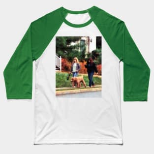 Dogs - Women Walking a Dog Baseball T-Shirt